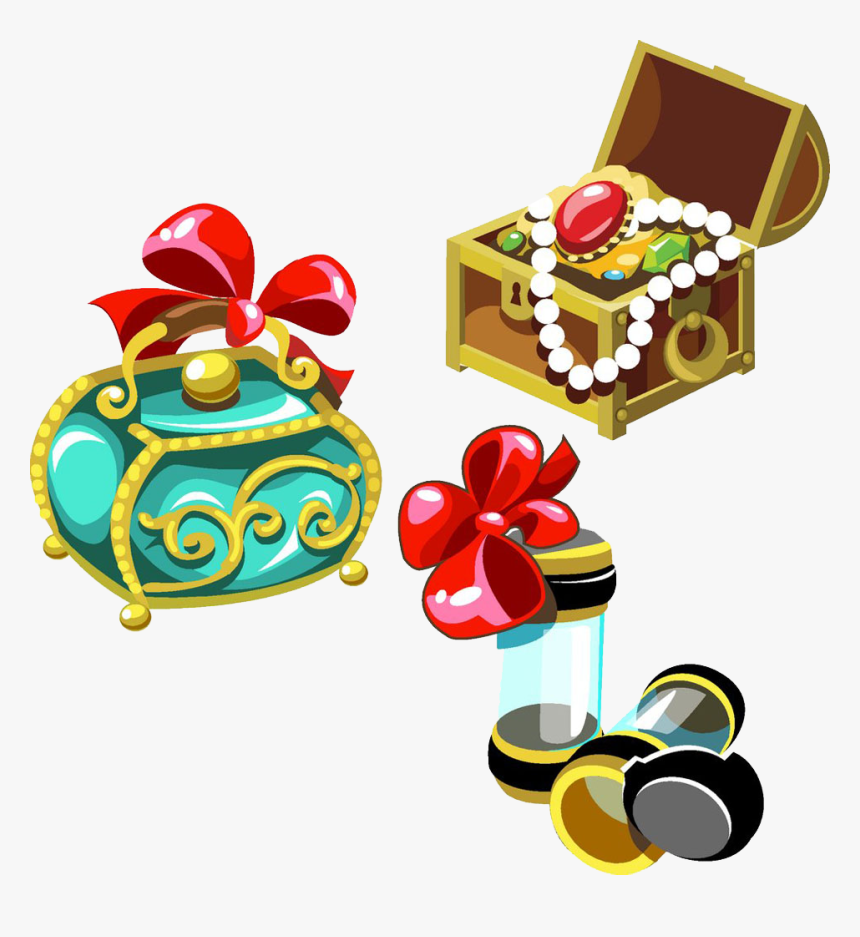 Jewellery Clipart Jewelry Box - Cartoon Jewellery Box Png, Transparent Png, Free Download