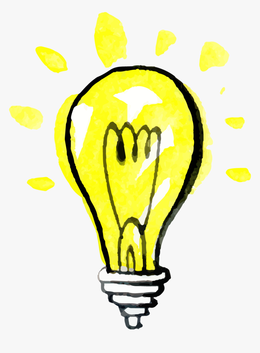 #ftestickers #clipart #lightbulb #idea #yellow - Cartoon Light Bulb Png, Transparent Png, Free Download