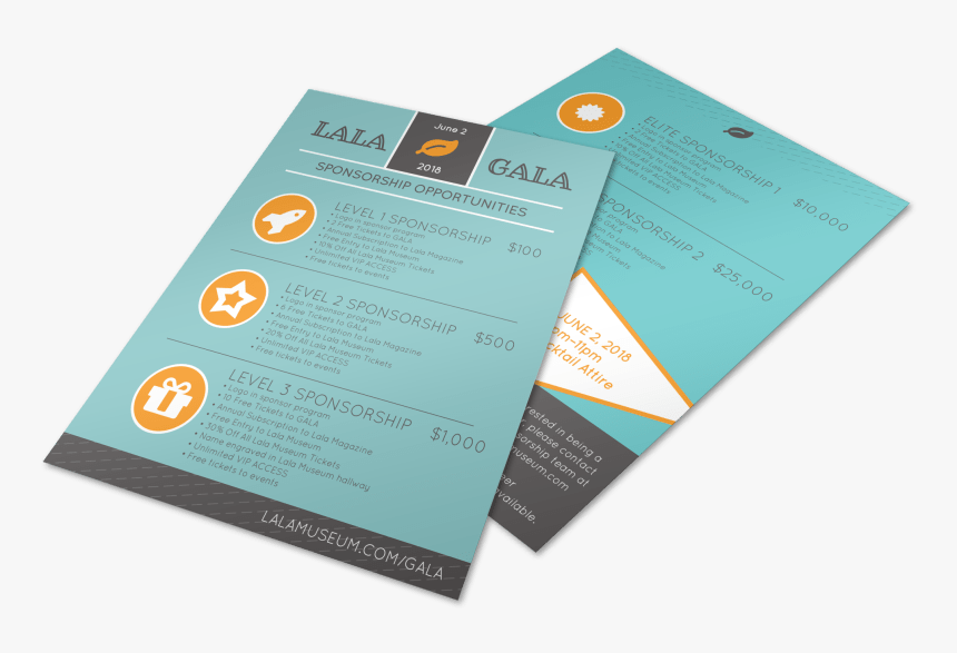 Event Sponsorship Flyer Template Preview - Brochure, HD Png Download, Free Download