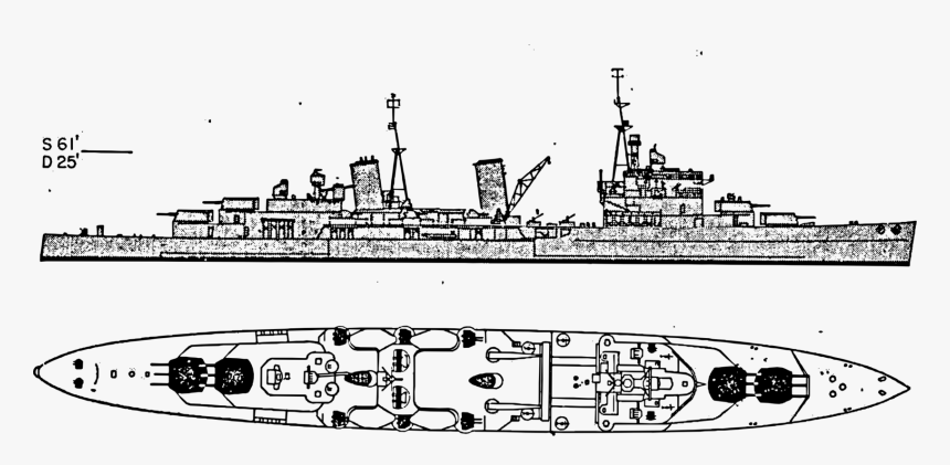 Heavy Cruiser Battleship - Hms London, HD Png Download, Free Download