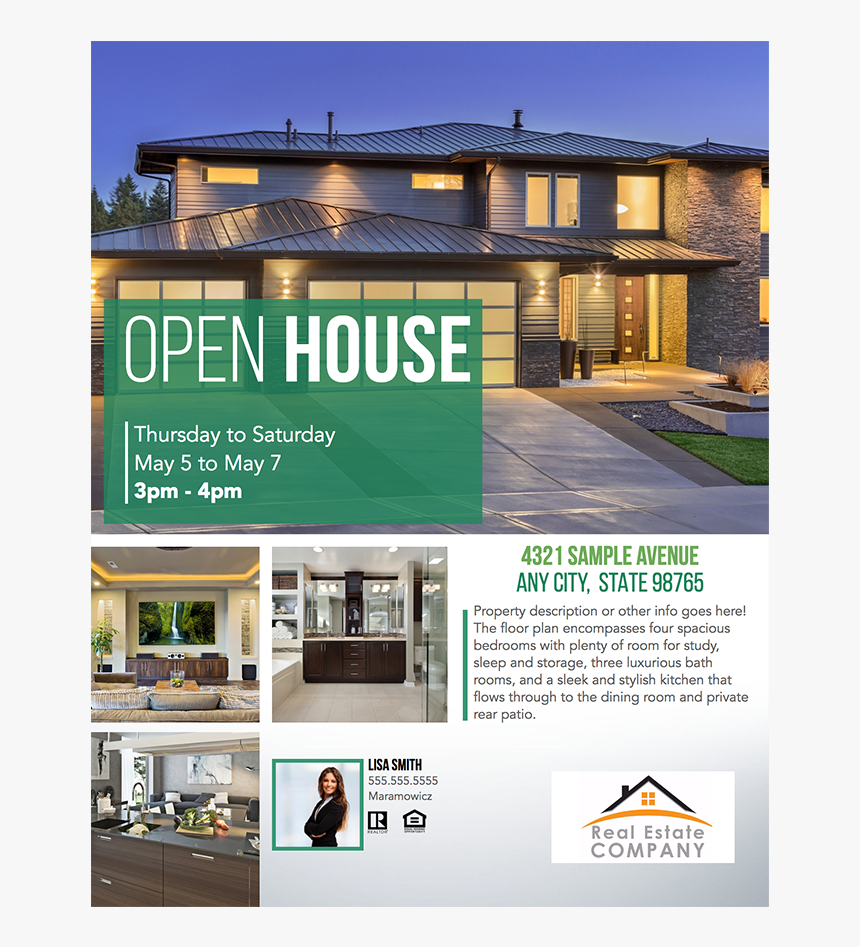 23 Free Real Estate Templates Flyers Crop Brochurethumb - Modern Pertaining To Open House Flyer Template Free