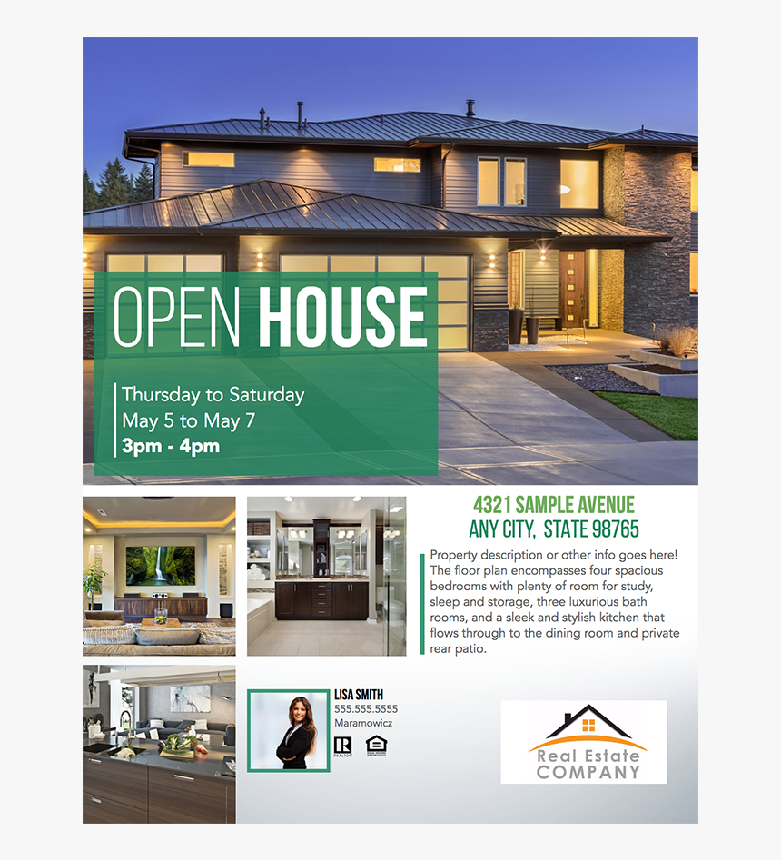 22 Free Real Estate Templates Flyers Crop Brochurethumb - Modern In Free Open House Flyer Template