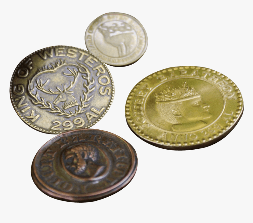 House Baratheon Coin Set - Выглядит Монета Луна В Сериале Игра Престолов, HD Png Download, Free Download