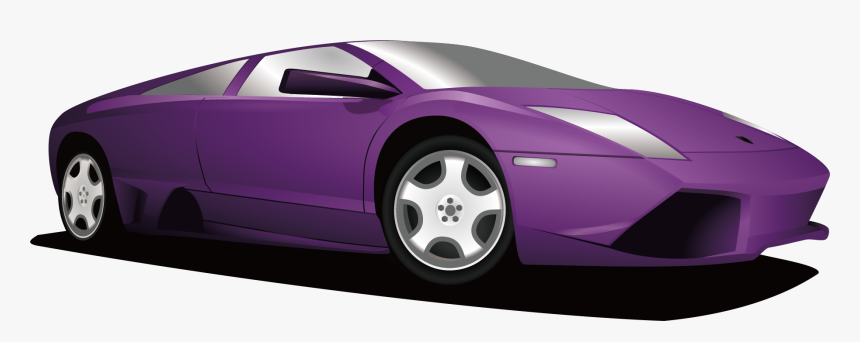 Sports Car Lamborghini - Purple Car Clipart, HD Png Download, Free Download