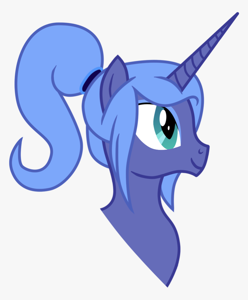 Princess Luna Ponytail Clipart , Png Download - Cartoon Character Pony Tail, Transparent Png, Free Download