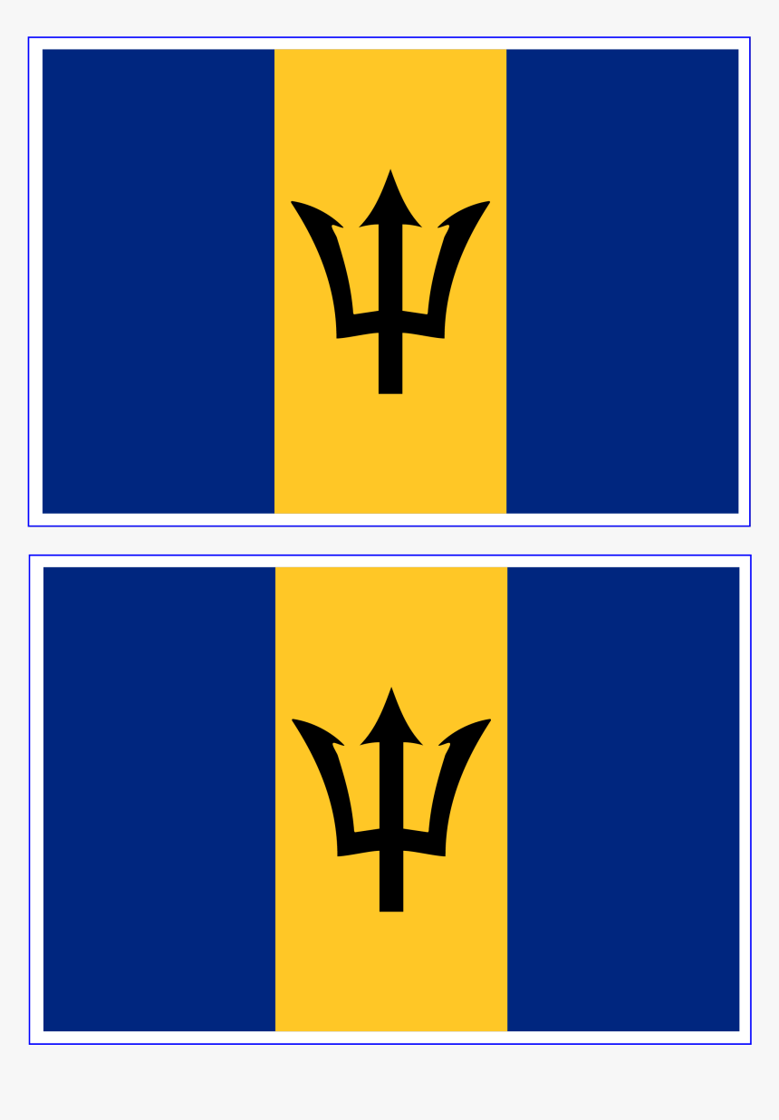 Barbados Flag Main Image - Printable Barbados Flag, HD Png Download, Free Download