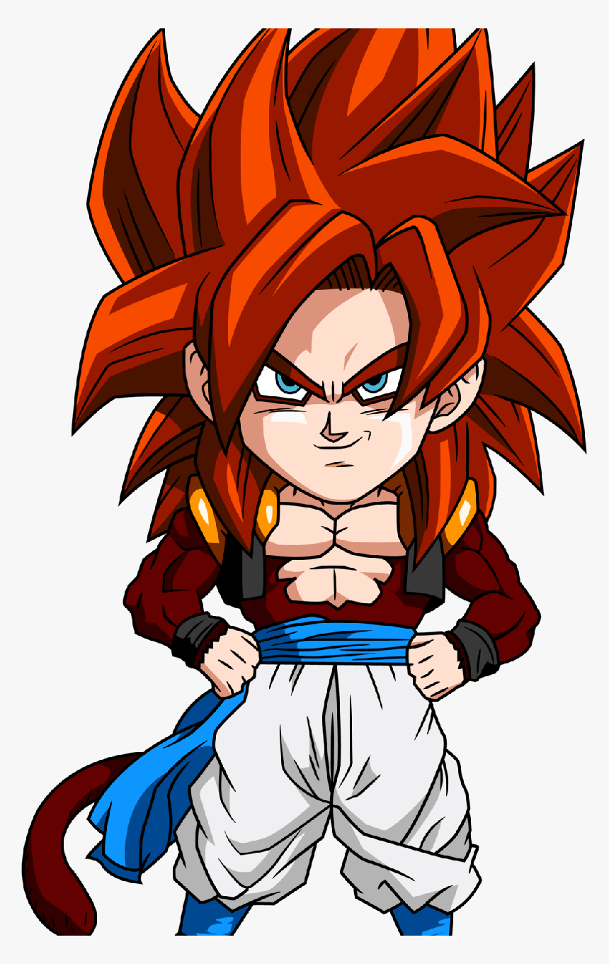 Gogeta Ssj4 Png -gogeta Ss4 Wallpaper - Chibi Gogeta, Transparent Png, Free Download