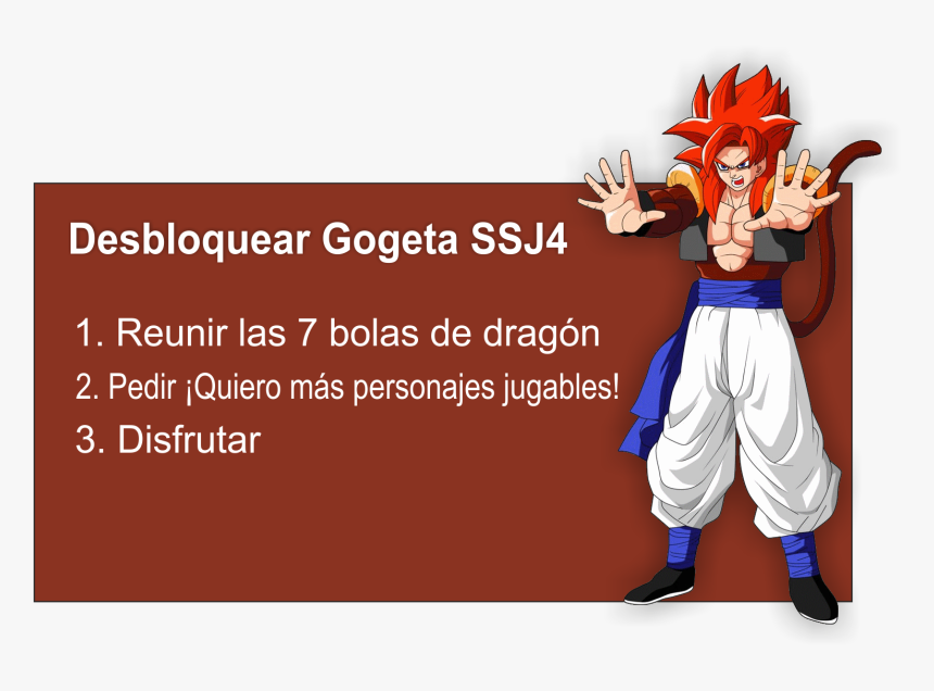 Desbloquar Gogeta Ssj4 En Dragon Ball - Goku Fusion Vegeta 4, HD Png  Download - kindpng