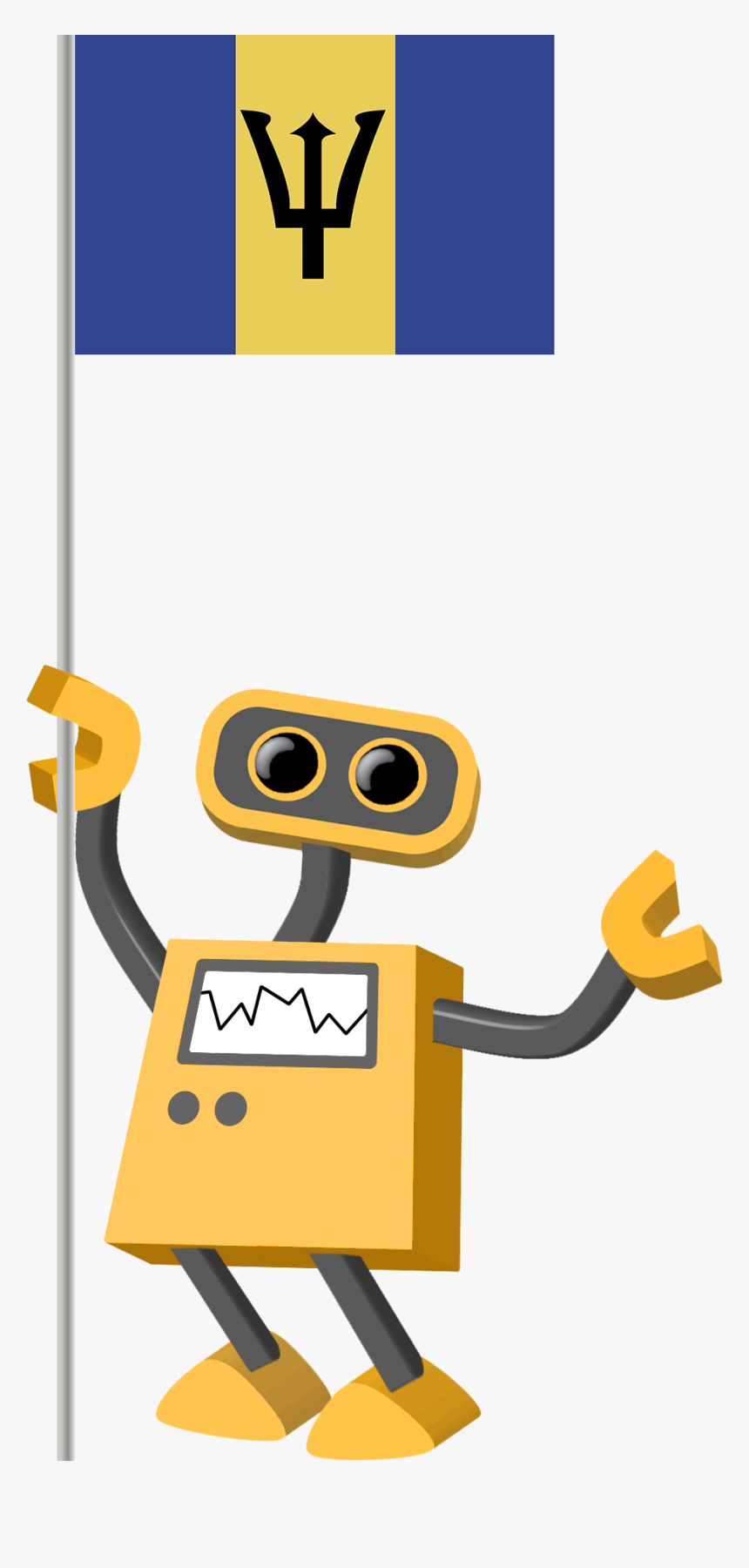 Robot With Stop Sign, HD Png Download, Free Download