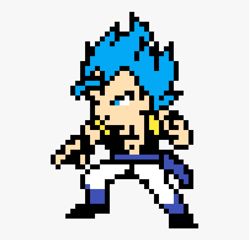 Super Saiyan Blue Vegeta Pixel Art, HD Png Download, Free Download