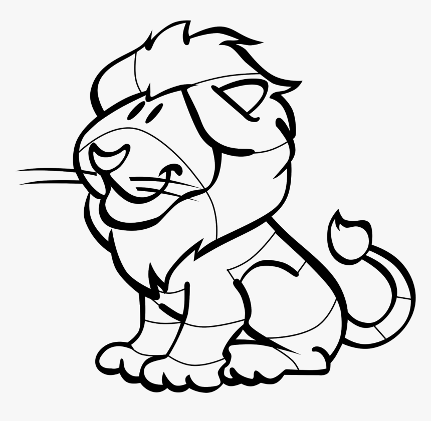 Clip Art Desenho Do Leao - Simba Black And White, HD Png Download, Free Download