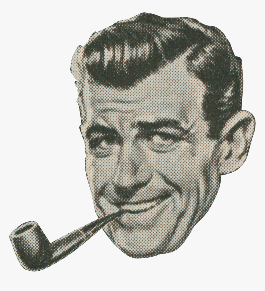 Vintage Man Smoking Pipe, HD Png Download, Free Download