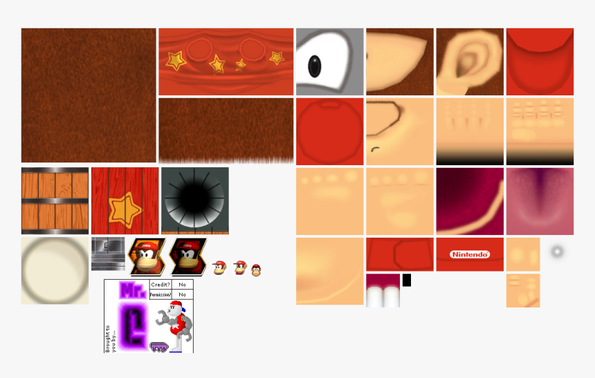 Clip Art Wii Donkey Kong Blast - Diddy Kong Racing Texture, HD Png Download, Free Download