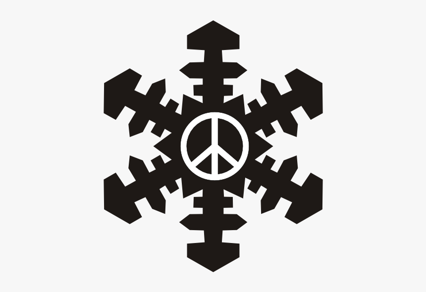 Snowflake Christmas Xmas Holiday Peace Symbol Sign - Simple Snowflake Svg Free, HD Png Download, Free Download