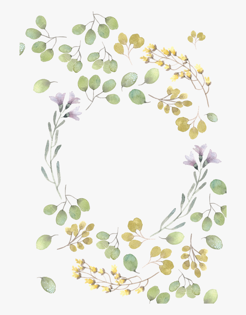 Decorative Leaf Png Free Download - Greenery Watercolor Leaves Png, Transparent Png, Free Download