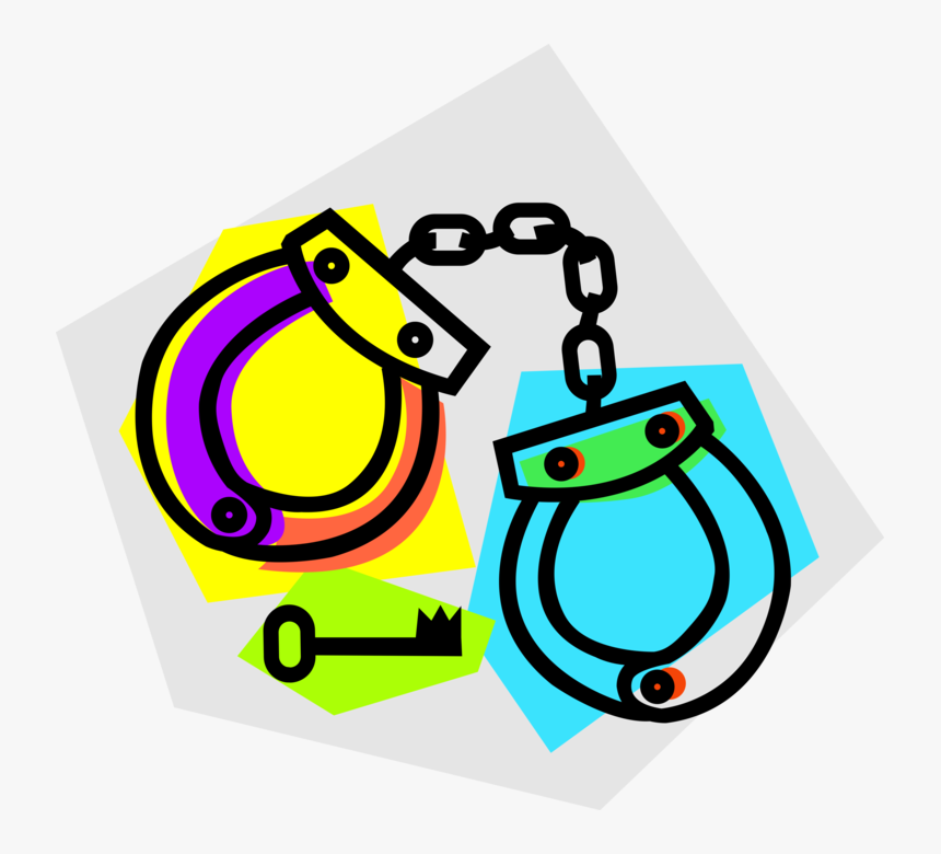 Vector Illustration Of Handcuffs Physical Restraint, HD Png Download, Free Download
