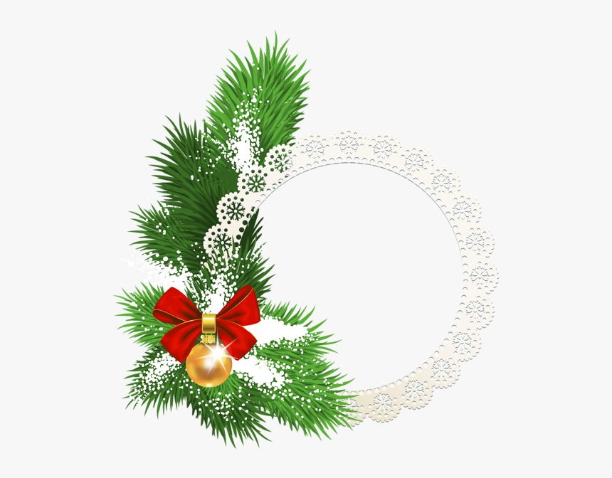 Round Christmas Frame Transparent, HD Png Download, Free Download