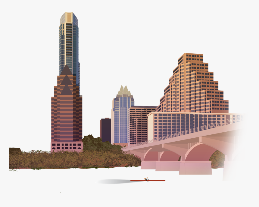 Transparent City Clipart Png - Austin Skyline With Transparent Background, Png Download, Free Download