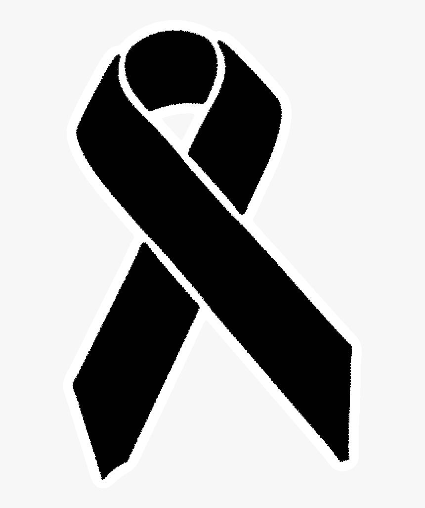 Black Awareness Ribbon - Light Blue And Dark Blue Ribbon, HD Png Download, Free Download