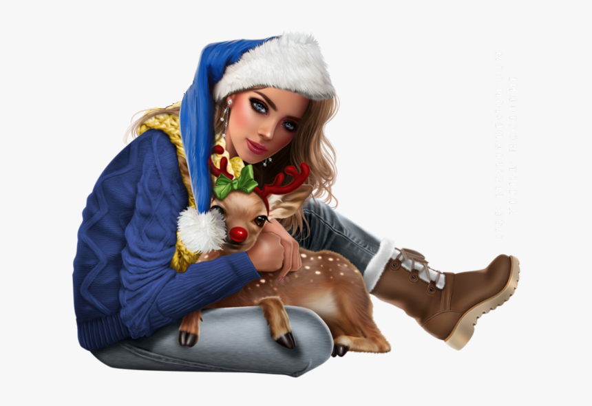 Tubes Femmes Noel - Girl, HD Png Download, Free Download