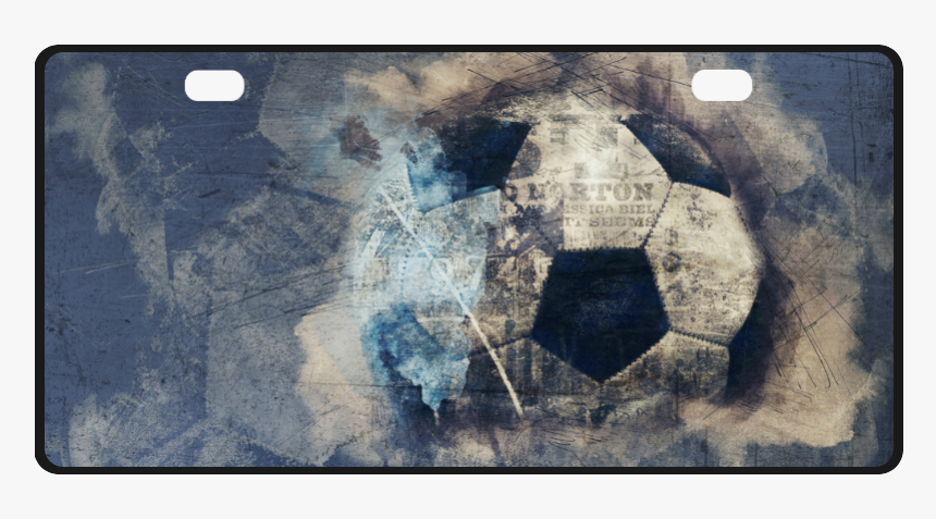 Abstract Blue Grunge Soccer License Plate - Abstract Soccer Art, HD Png Download, Free Download