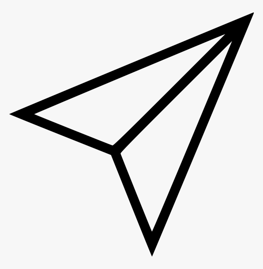 Black Shape Paper Plane Png Image - Instagram Paper Airplane Icon, Transparent Png, Free Download