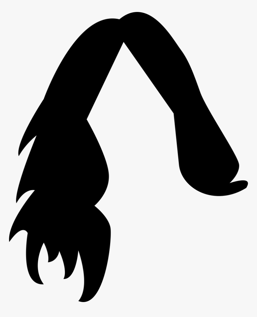 Black Hair Long Hair Computer Icons Moustache - Hair, HD Png Download, Free Download