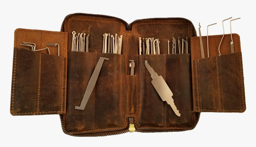 60 Piece Lock Pick Set - Leather Lock Pick Tool Case, HD Png Download, Free Download