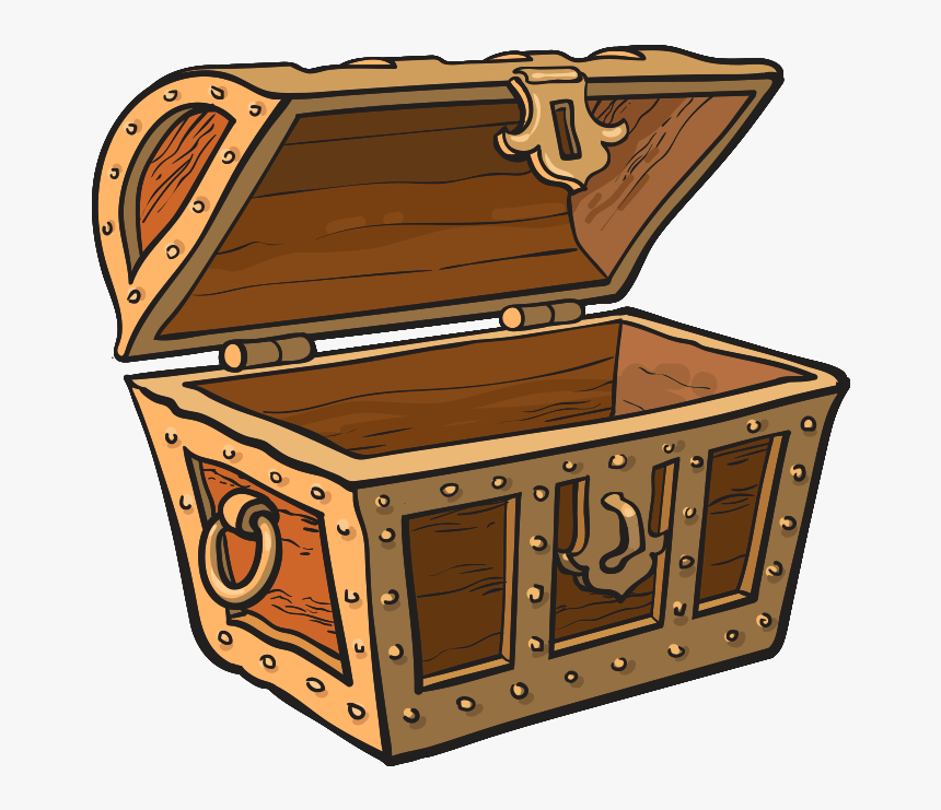 #chest #treasurechest #treasure #pirate #empty - Empty Treasure Chest Cartoon, HD Png Download, Free Download