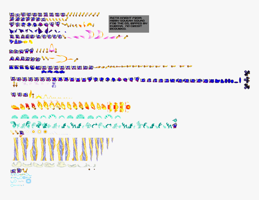 Click For Full Sized Image Meta Knight - Kirby Super Star Ultra Meta Knight Sprites, HD Png Download, Free Download