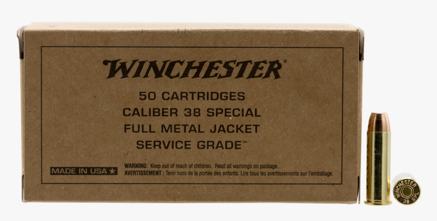 Winchester 38 Special Ammunition Service Grade Sg38w - Winchester, HD Png Download, Free Download