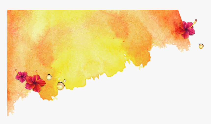 Watercolor Texture Background - Orange And Yellow Watercolor Png, Transparent Png, Free Download