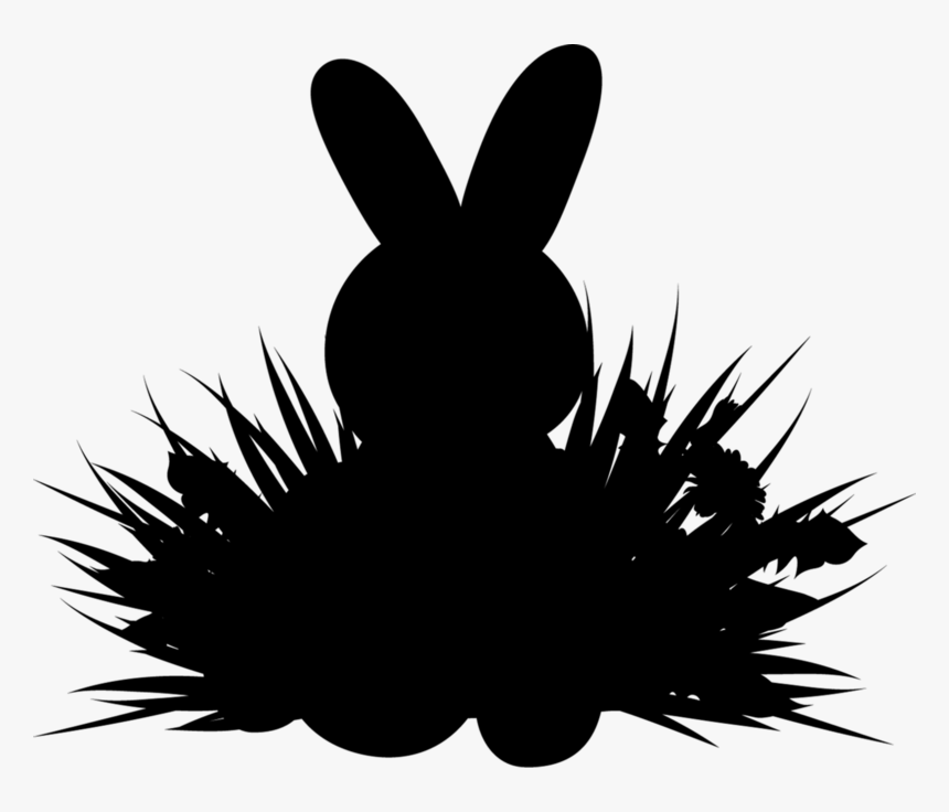 Desktop Wallpaper Font Computer Silhouette Flower - Rabbit, HD Png Download, Free Download