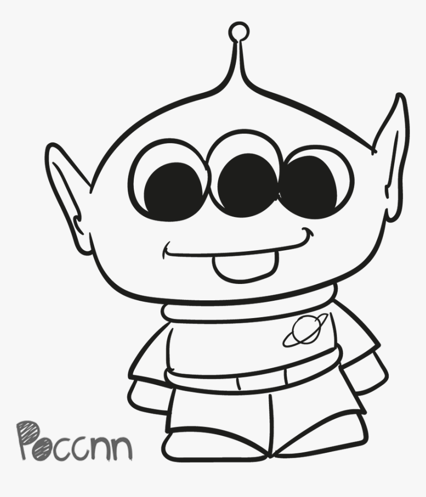 Toy Story Alien Lineart - Cartoon, HD Png Download, Free Download
