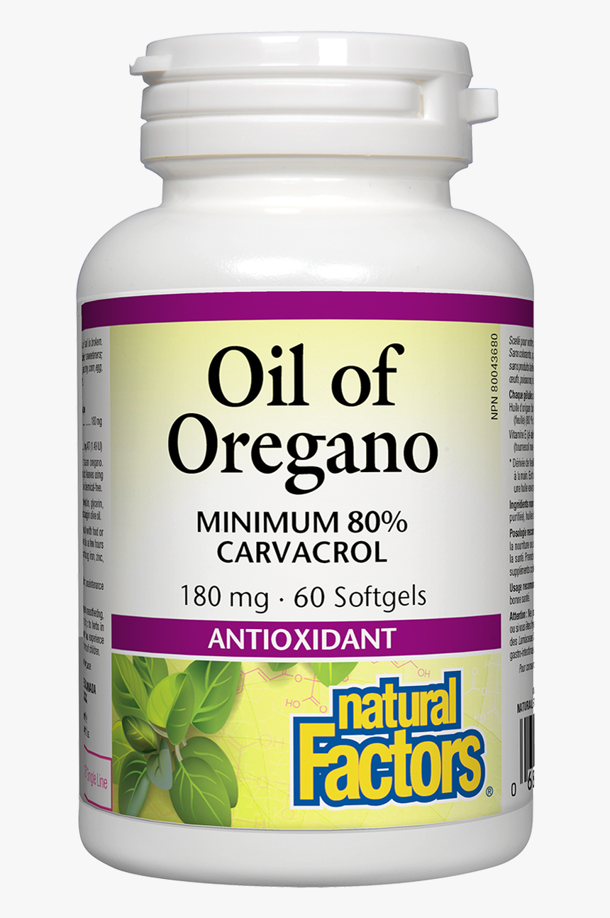 Organic Oregano Oil - Oil Of Oregano Capsules Natural Factors, HD Png Download, Free Download