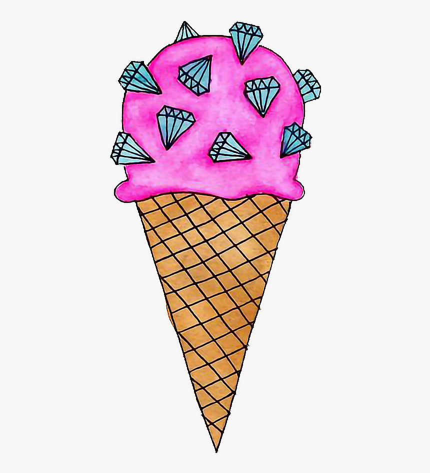 #icecream #blue #tumblr #sticker #png #aesthetic #aesthetictumblr - Ice Cream Cartoon Png, Transparent Png, Free Download