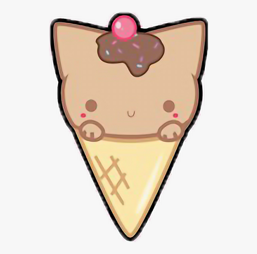 #tumblr #cute #icecream #cat #kitten #food, HD Png Download, Free Download