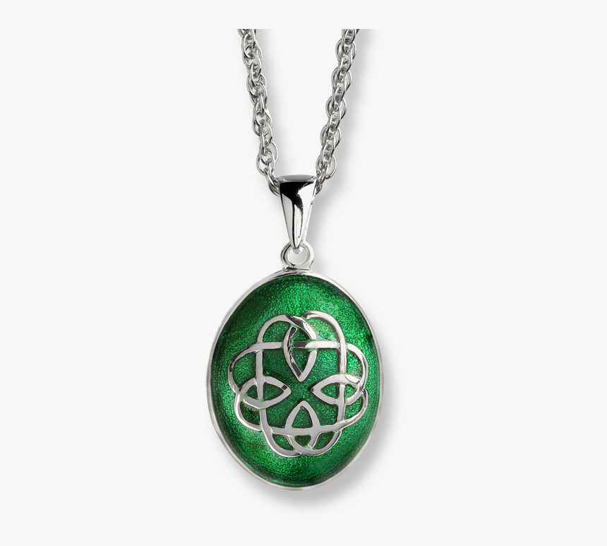 Nicole Barr Designs Fine Enamels Silver Celtic Locket-green - Locket Background Png Hd, Transparent Png, Free Download