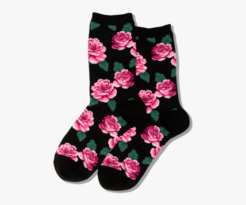 Womens Rose Print Crew Socks"
 Class="slick Lazy Image - Sock, HD Png Download, Free Download