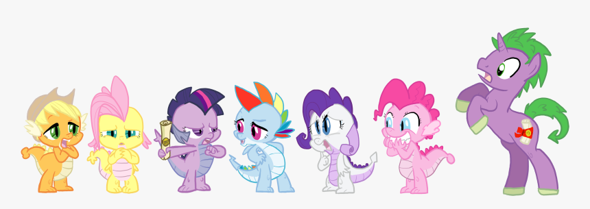 Spike Rainbow Dash Rarity Pinkie Pie Twilight Sparkle - My Little Pony P, HD Png Download, Free Download