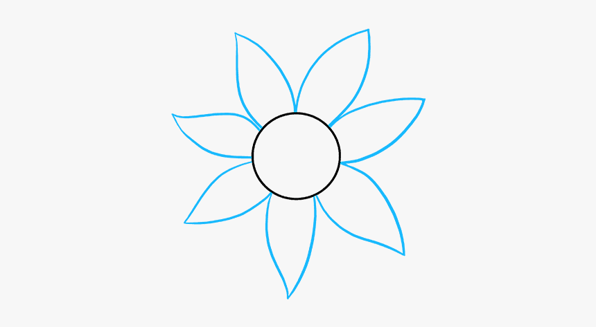 How To Draw A Sunflower, HD Png Download, Free Download