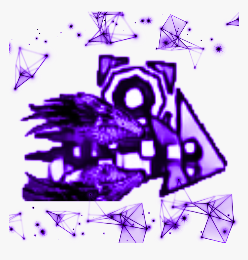 #remix #sticker #purple #geometrydash #geometrydashicon - Illustration, HD Png Download, Free Download