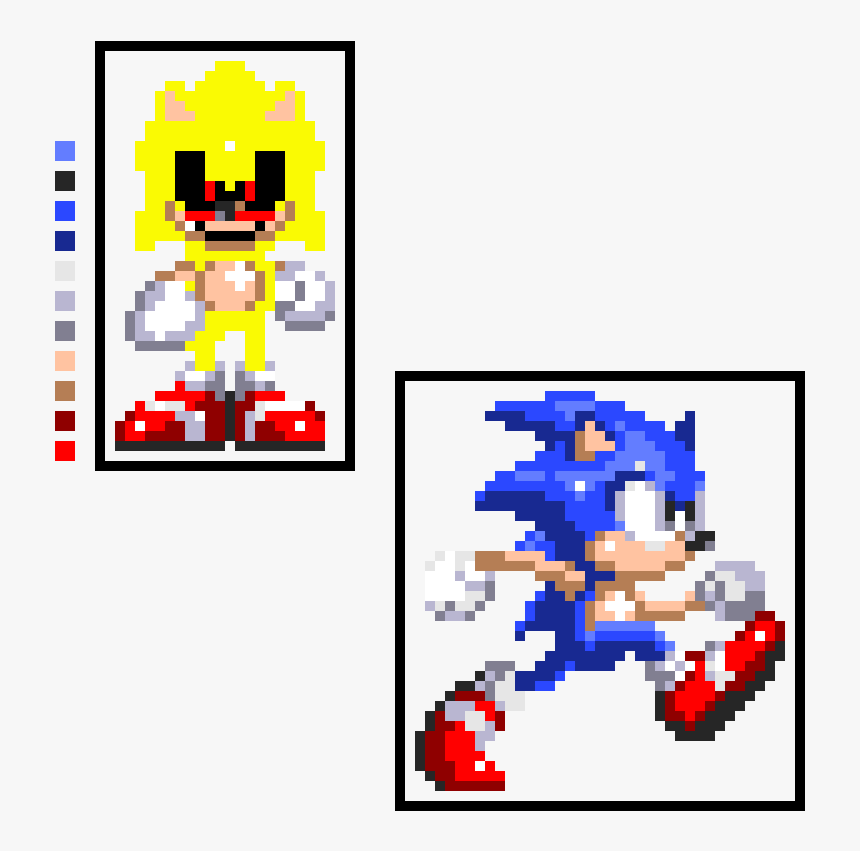 Sonic Running Pixel Art, HD Png Download, Free Download