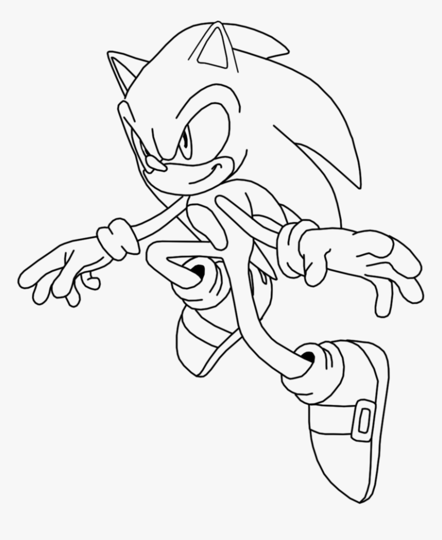 Free Coloring Pages Of Super Sonic Emeralds - Sonic Desenho Para Colorir, HD Png Download, Free Download