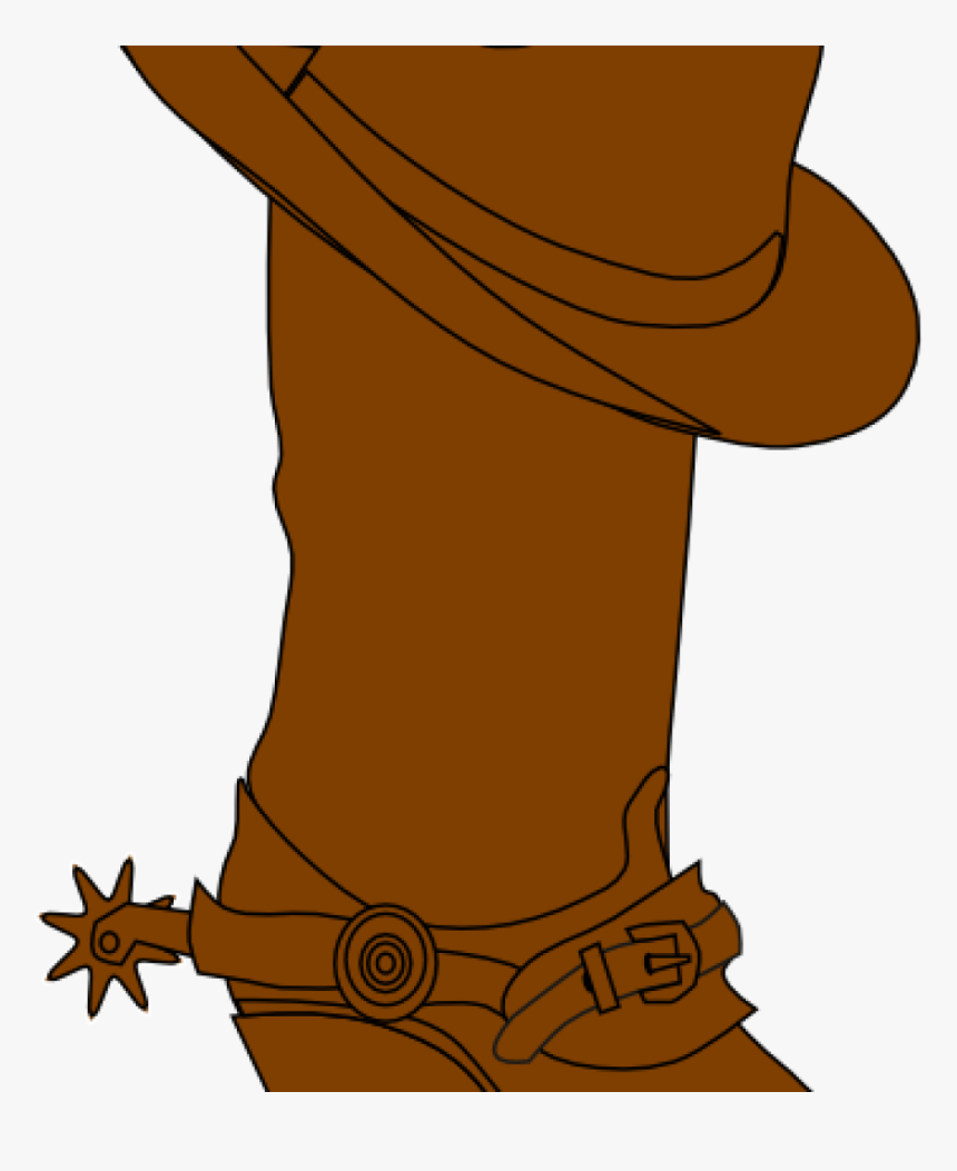 Cowgirl Boots Clip Art Cowboy Hat And Boot Clip Art - Transparent Cowboy Boot Silhouette, HD Png Download, Free Download