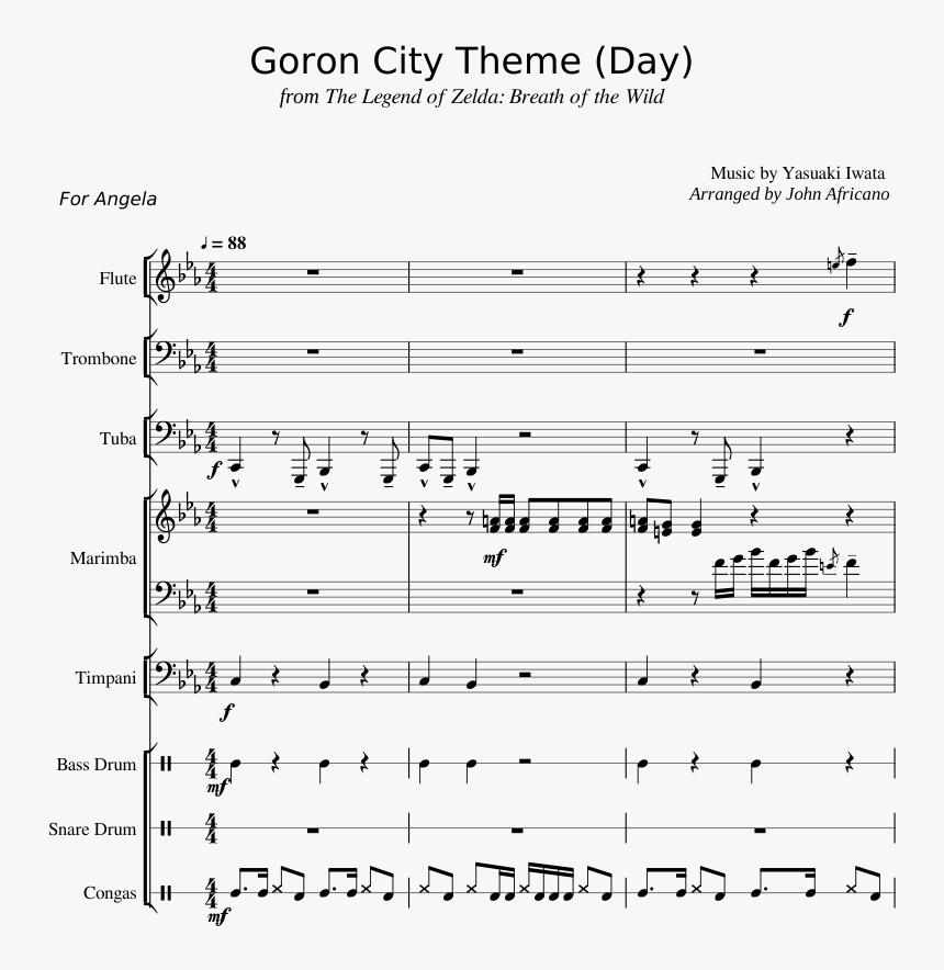 Transparent Goron Png - Sheet Music, Png Download, Free Download