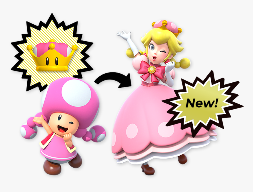 Ci Nswitch Nsmbud 1 Items 00 - Princess Peach A Toad, HD Png Download, Free Download