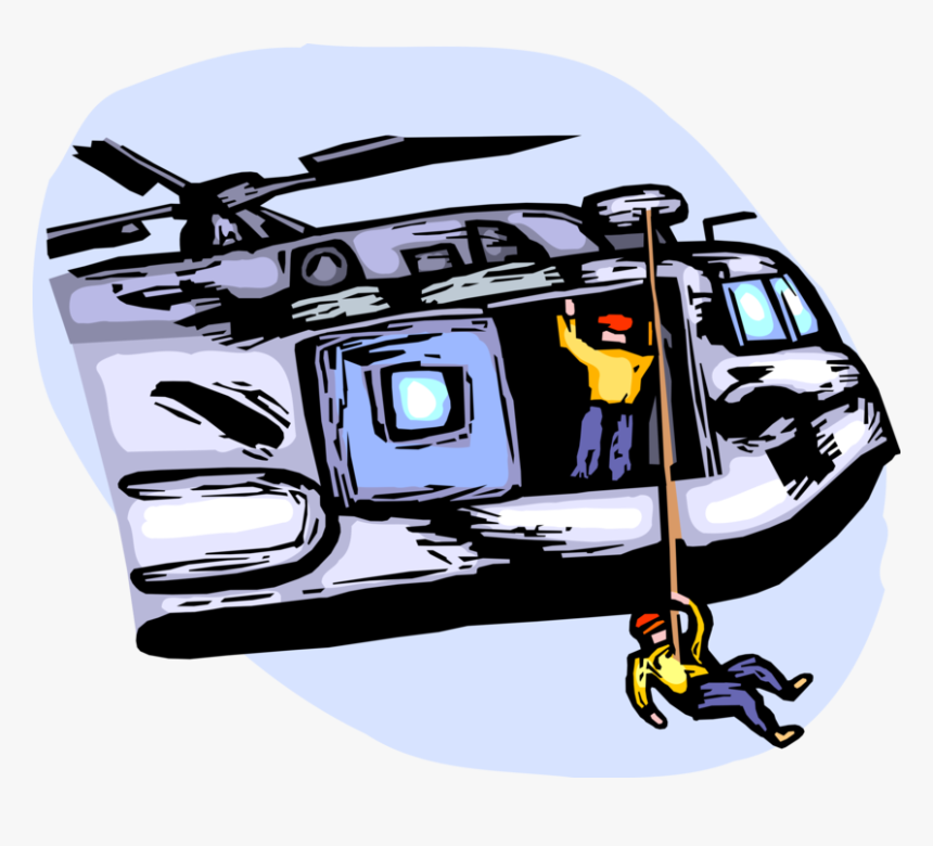 Vector Illustration Of United States Navy Soldiers - Helicopter, HD Png Download, Free Download