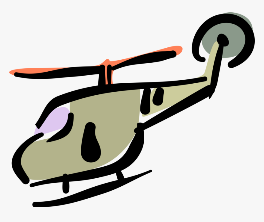 Vector Illustration Of Helicopter Rotorcraft Applies - Helicopter Rotor, HD Png Download, Free Download