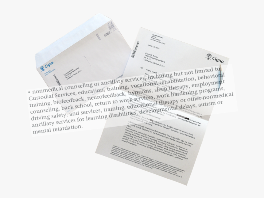 Kennedi Beahn Cigna Mental Retardation Letter 1080p - Brochure, HD Png Download, Free Download